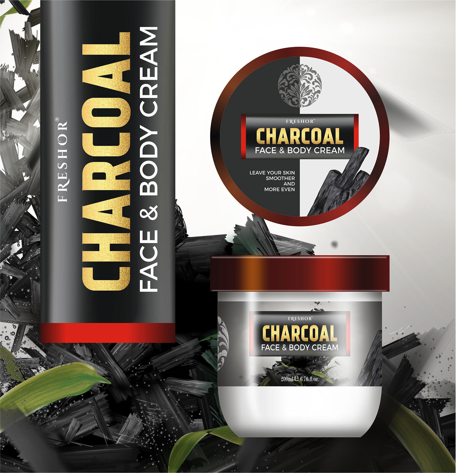 Charcoal Face & Body Cream