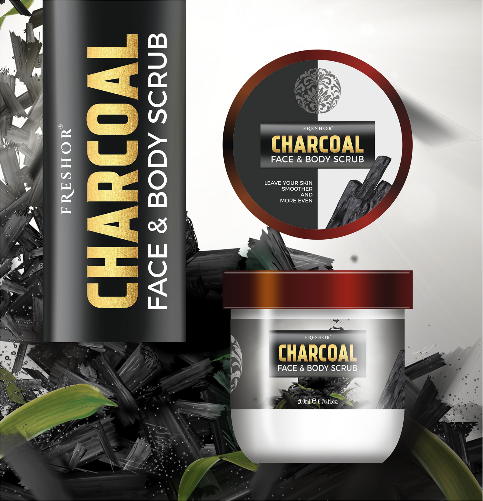 Charcoal  Face & Body Scrub